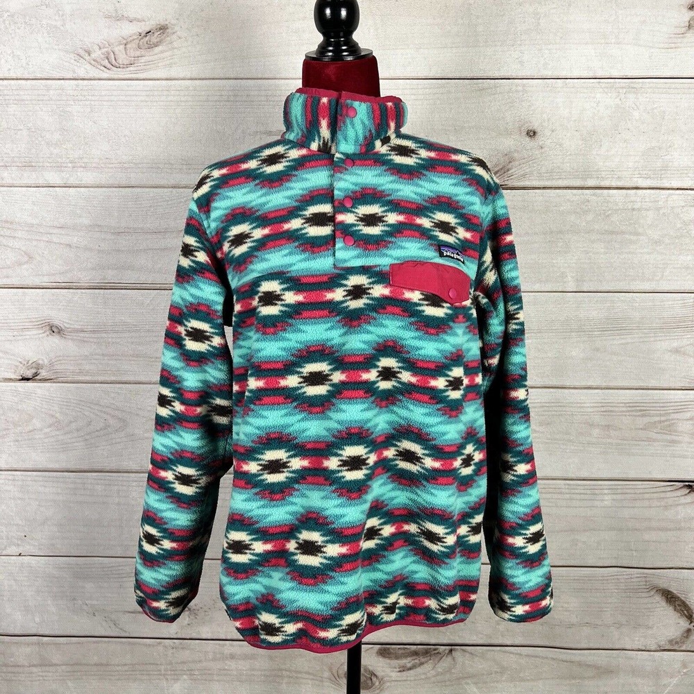 Patagonia Synchilla Aztec Tribal Fleece Snap T Pullover - Picture 1 of 14